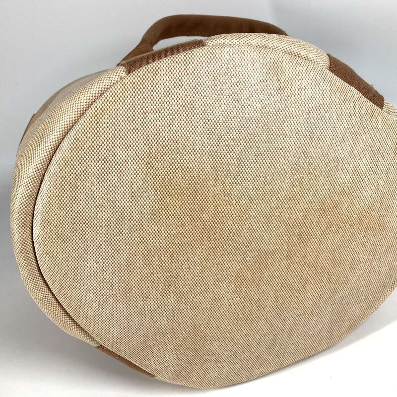 Hermes Handbag Sac À Bichette Coated Canvas Beige