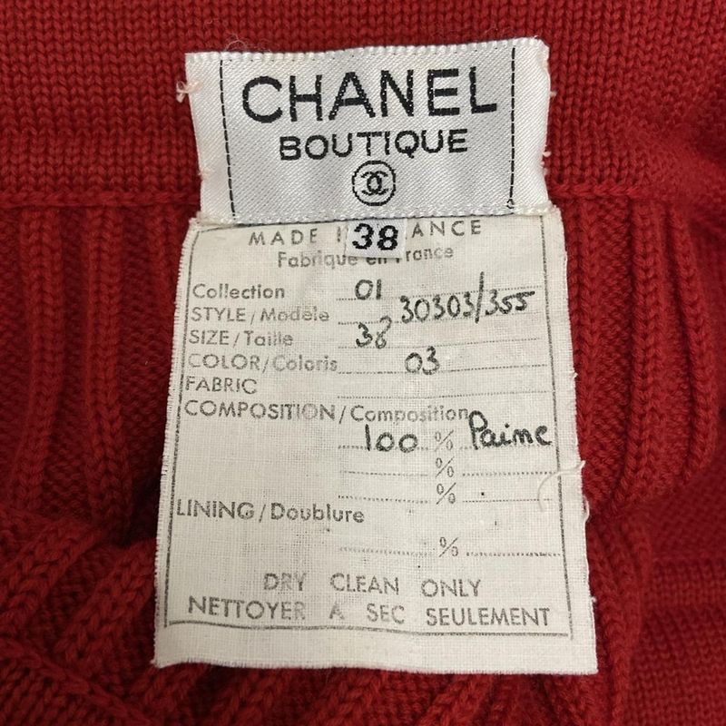 Chanel Skirt Size 38 M Women's 30303 Red