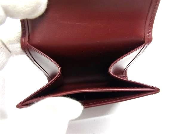Cartier Must Line Leather Coin Case Coin Purse Ladies Men's Bordeaux Bk7283