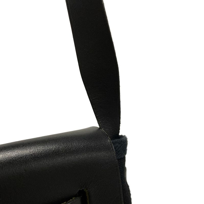 Hermes Shoulder Bag Herbag TPM Black Silver Hardware