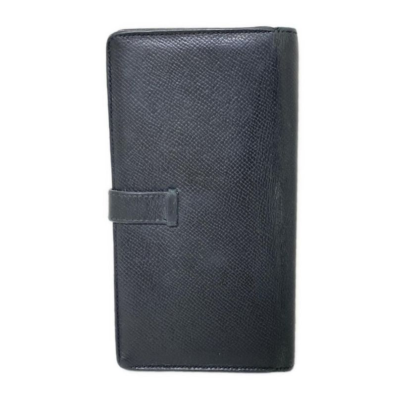 Hermes Long Wallet Bearn Souffle Black New Shape Hardware