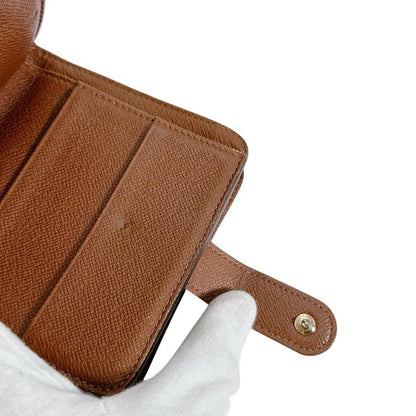 Louis Vuitton M61667 Monogram Compact Zipped Wallet With Zipper Pocket For