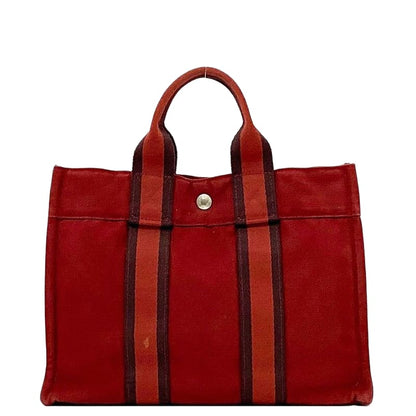 Hermes Handbag Fourre Tout PM Ec21452 Red Excellent Condition