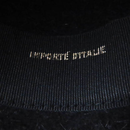 Hermes 100% Wool None Felt Hat Bucket Hat Black Beige 56 Genuine