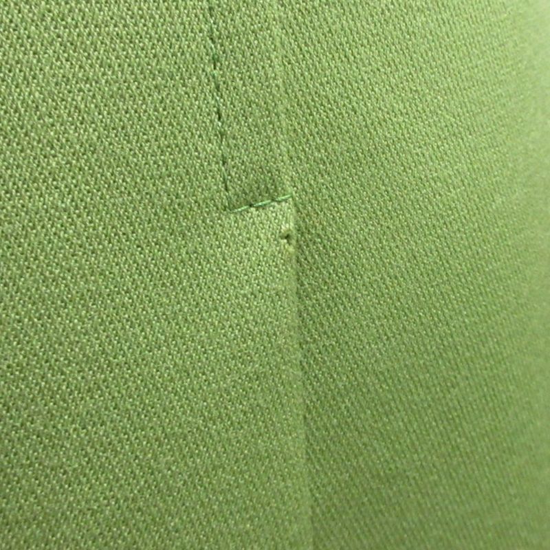 Good Christian DIOR Flared Tuck Pleated Skirt Bottoms Vintage S Green Women Used