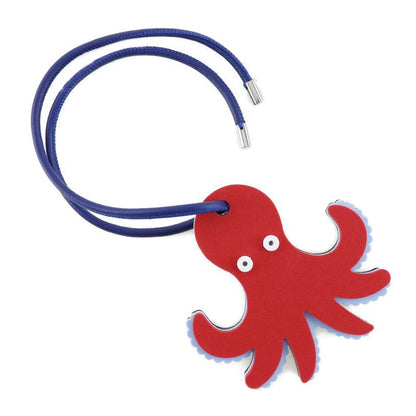 Loewe Pauraz Ibiza Octopus Bagcharm Urethane X Leather Red/blue Women's Charm