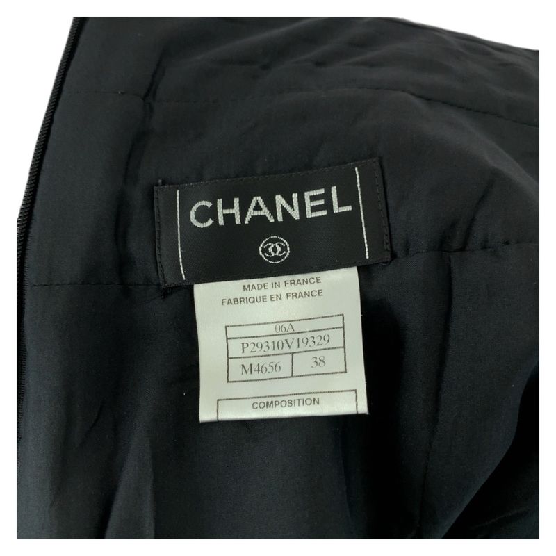 Chanel Tweed Coco Mark Size 38 Black Pink Black Hardware Wool P29310v19329