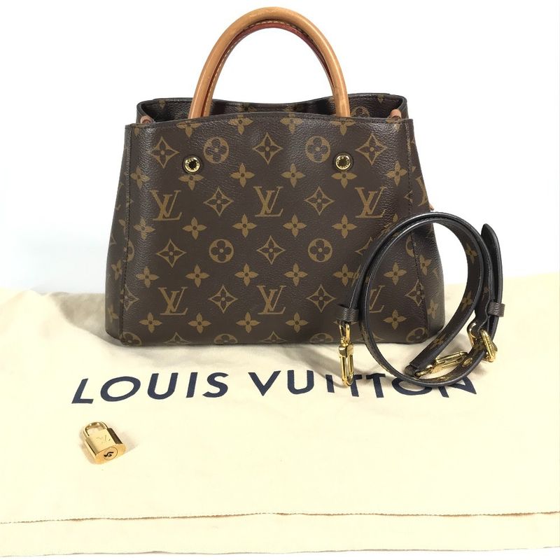 Louis Vuitton Handbag Montaigne BB Montaigne BB M41055 Monogram Canvas Brown