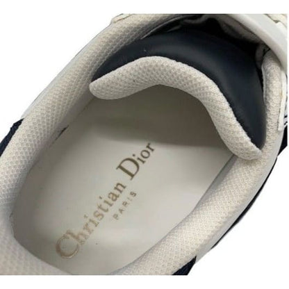 Christian Dior-id Sneakers Shoes Leather Rubber White Black Logo Velcro