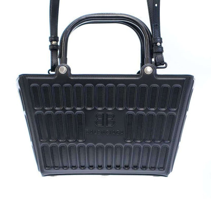 Balenciaga Mag Bag Small Mag Basket Small Shoulder Bag 677993 Black