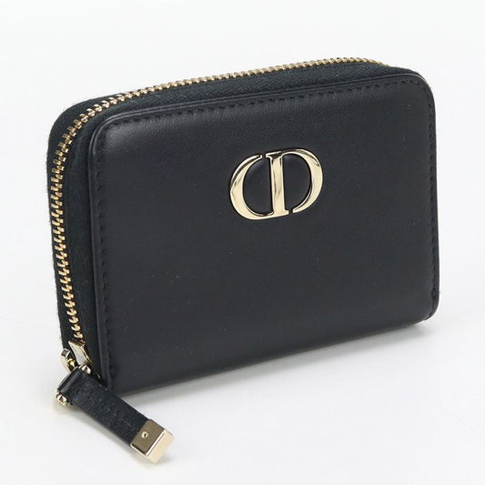 DIOR Zip Card Holder Coin Purse Calf Zip Card Holder Women's