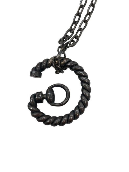 2979 Gucci Necklace Horsebit Sv925 G Motif G Logo Preowned Gucci