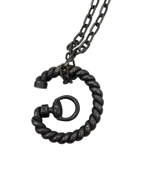 2979 Gucci Necklace Horsebit Sv925 G Motif G Logo Preowned Gucci