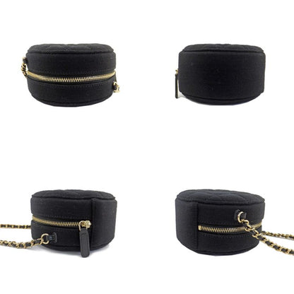Chanel Round Chain Shoulder Cotton Round Shape Coco Mark Gold