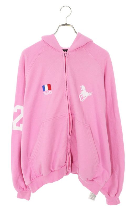 Balenciaga 720425 Tnvd4 Polo Zip Up Hoodie Men 1