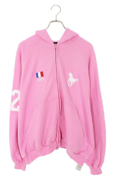 Balenciaga 720425 Tnvd4 Polo Zip Up Hoodie Men 1