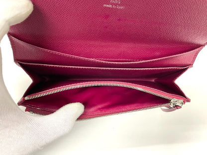 Louis Vuitton Epi Portefeuille Emilie Zipper Long Wallet M60851 Bordeaux Made