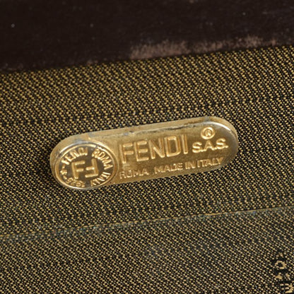 Vintage Fendi Zucca Leather Attache Case Hard Case Business Briefcase Business