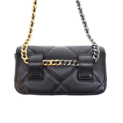 Chanel 19 Chainbelt Bag Chain Belt Waist Bag Ap3774 Black