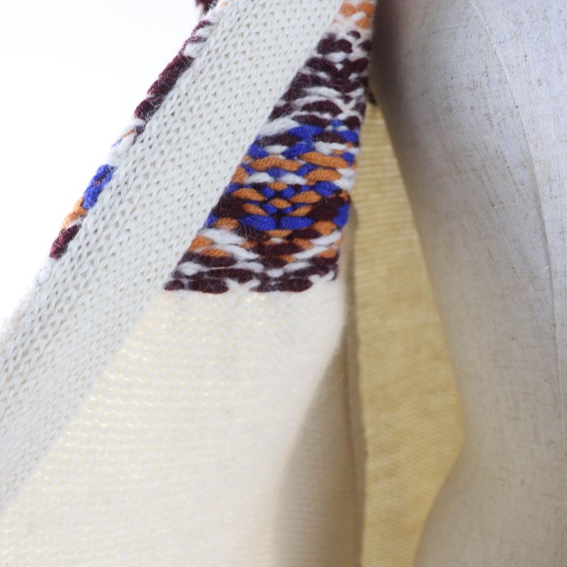 LOEWE D3279080sm Wool Alpaca Silk Cashmere Blend Argyle Knit Cardigan Ivory