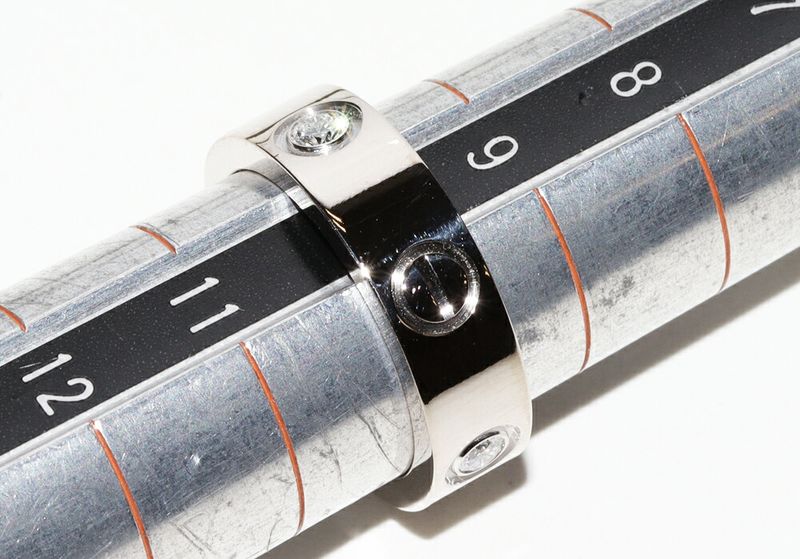 Cartier Ring 18K White Gold Diamond 3P (022ct) Love Ring Half Diamond B40325