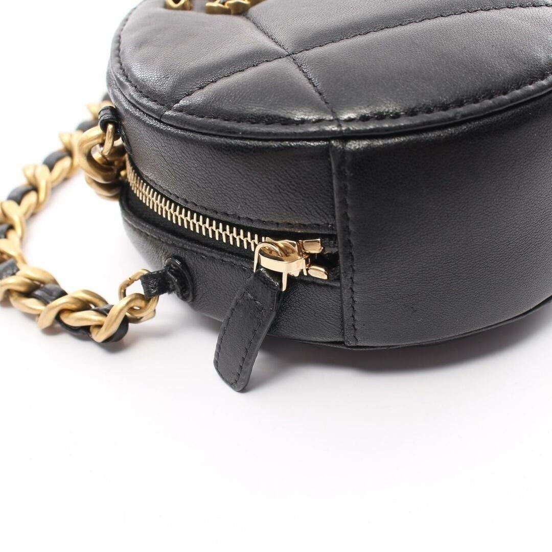 Chanel 19 Round Clutch With Chain Black Quilted Lambskin - The Reluxe