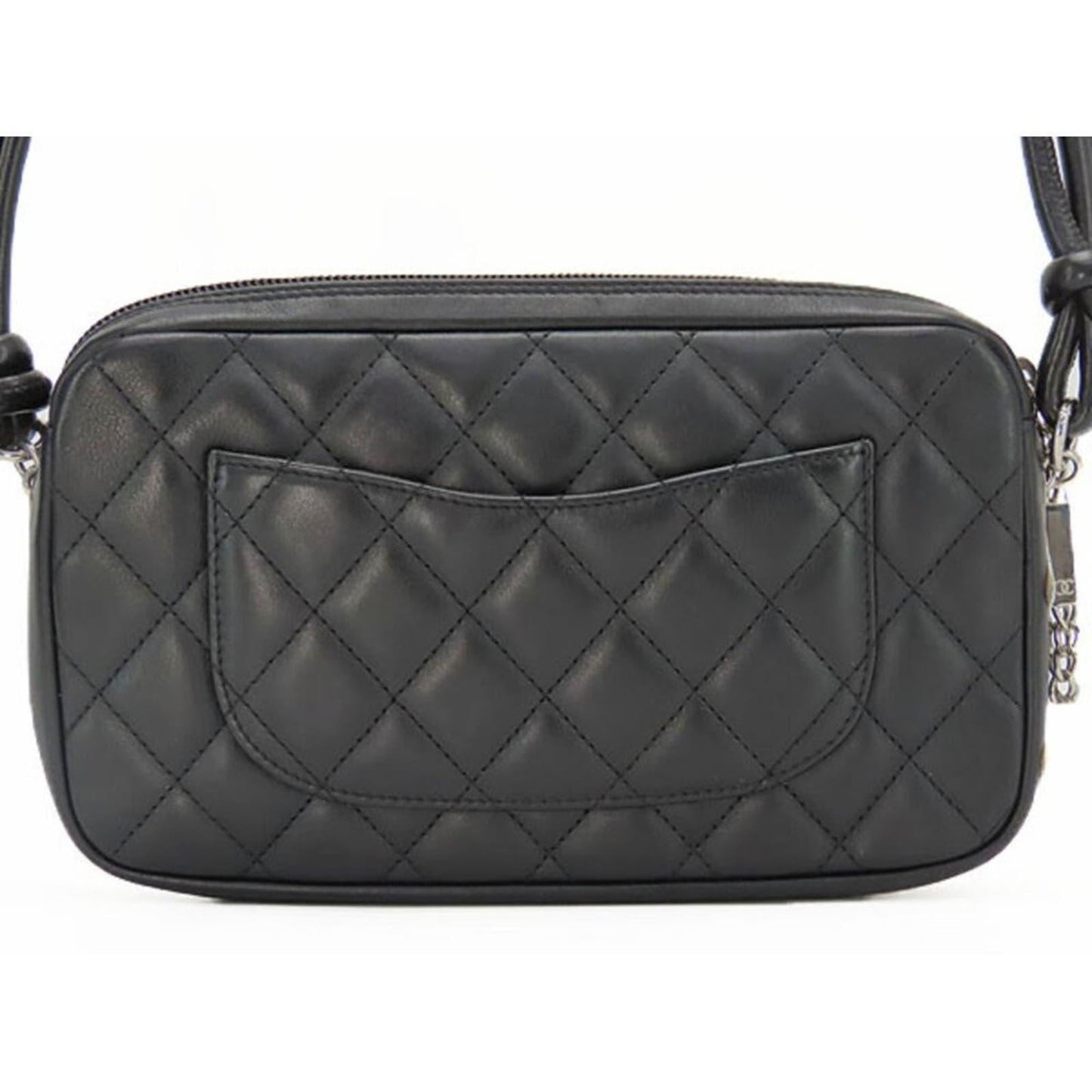 Chanel Cambon Ligne Pochette Quilted Mini Shoulder Bag Black - The Reluxe