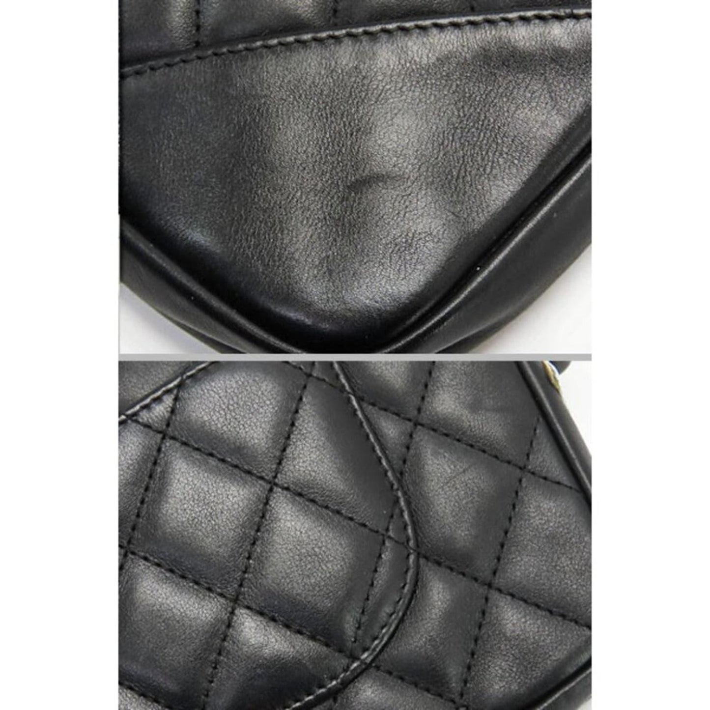 Chanel Cambon Ligne Pochette Quilted Mini Shoulder Bag Black - The Reluxe