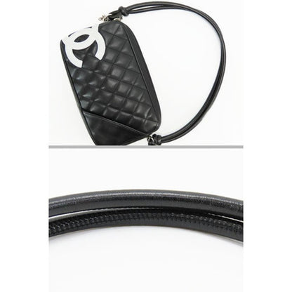 Chanel Cambon Ligne Pochette Quilted Mini Shoulder Bag Black - The Reluxe