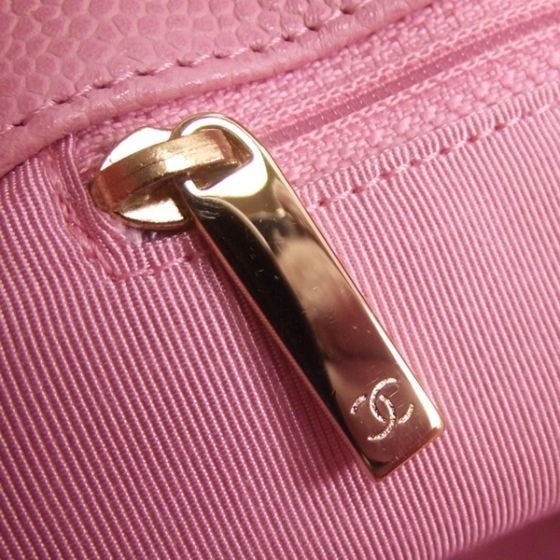 CHANEL CC Caviar Quilted Petite Shopping Tote PST Pink Leather Purse - The Reluxe