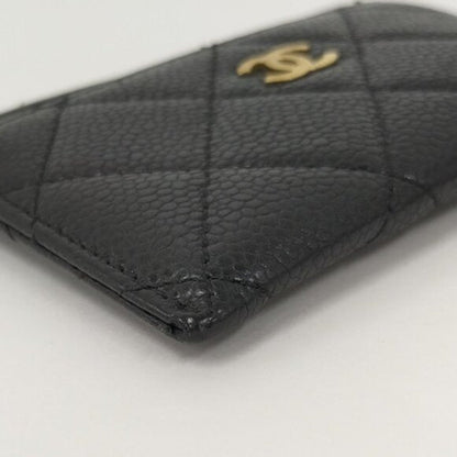 Chanel CC Classic Caviar Card Case Black Leather - The Reluxe