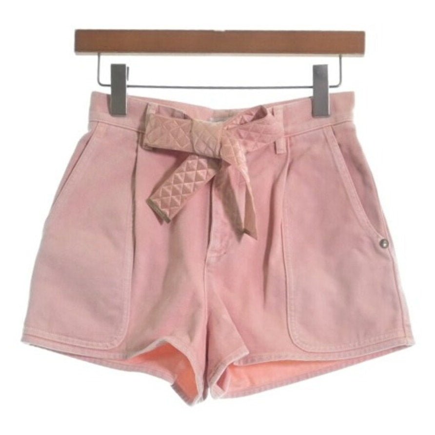 CHANEL CC Light Pink Shorts Ribbon Bow 34 - The Reluxe