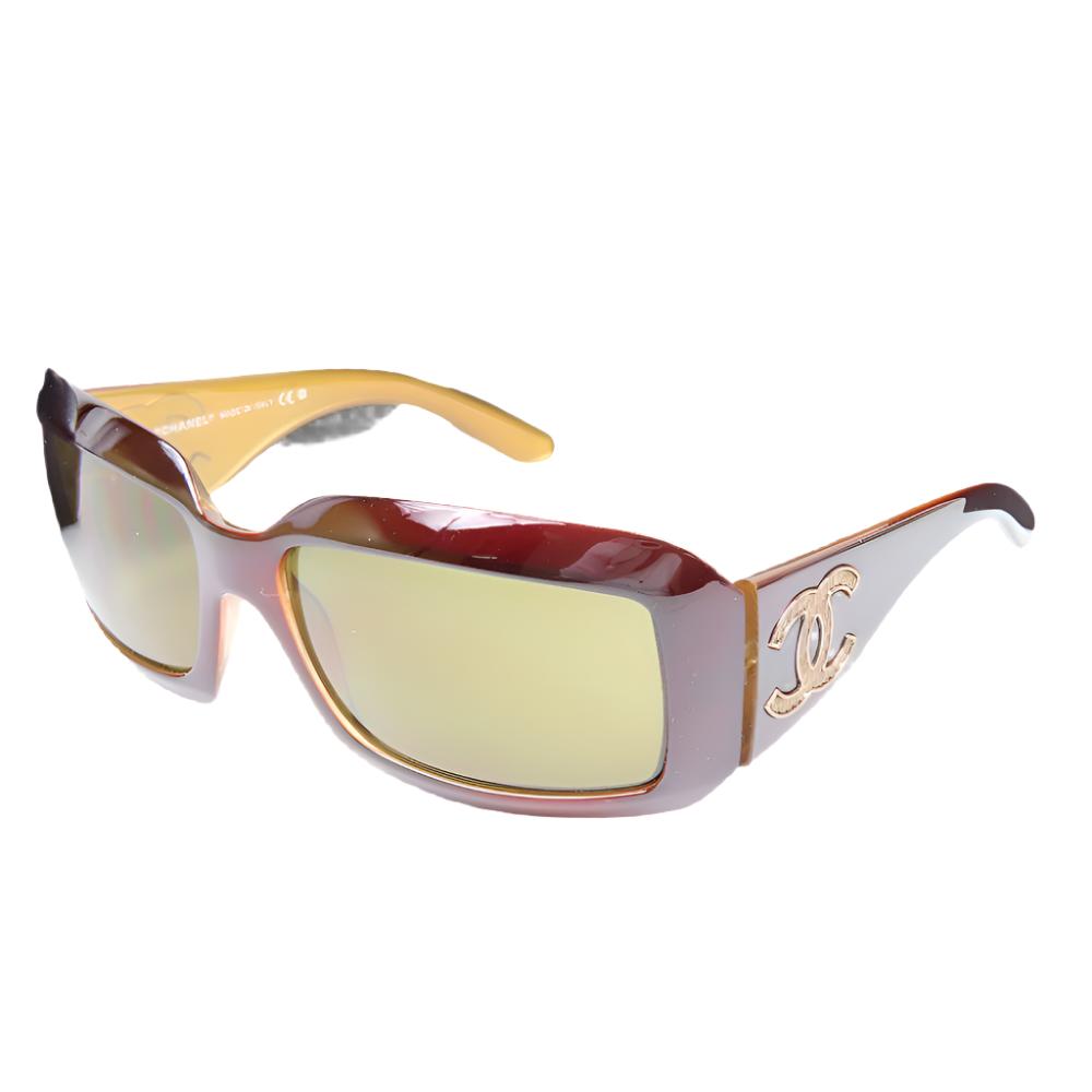 CHANEL CC Logo Mother of Pearl Sunglasses 6022 - Q Brown - The Reluxe