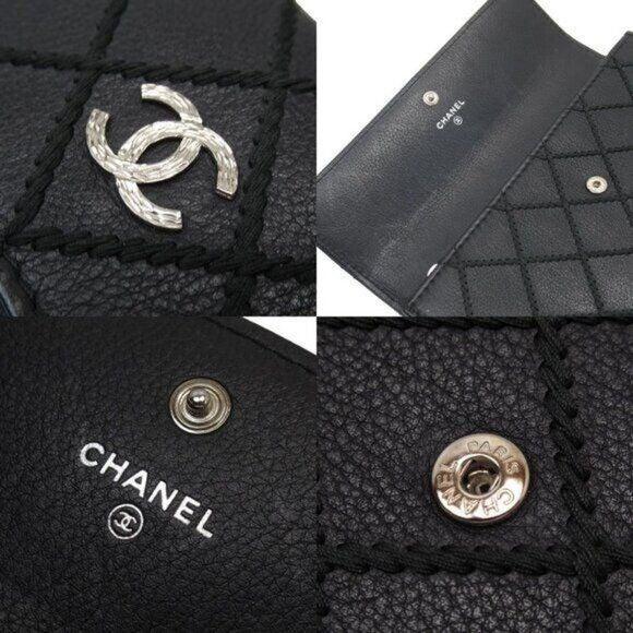 CHANEL CC Wild Stitch Lambskin Wallet on Chain Shoulder Crossbody - The Reluxe