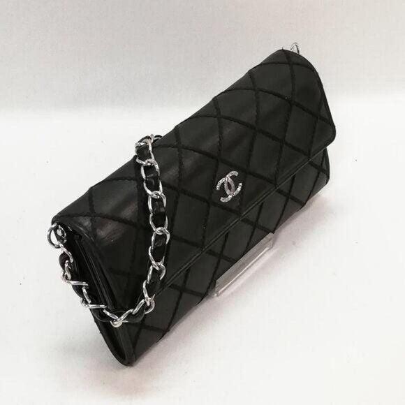 CHANEL CC Wild Stitch Lambskin Wallet on Chain Shoulder Crossbody - The Reluxe