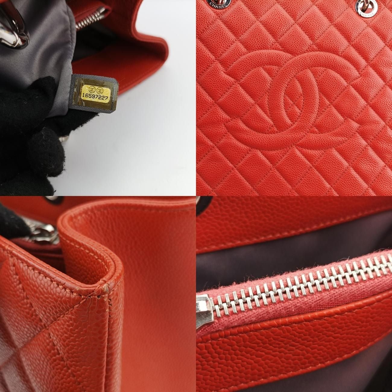 Chanel GST Caviar Quilted XL Grand Shopping Tote Red Leather - The Reluxe