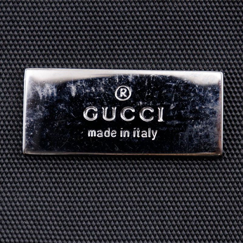 Gucci 141194 Nylon Canvas Black Unisex Shoulder Bag