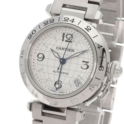 Cartier W31078m7 Pasha C Meridian Watch SS Boys