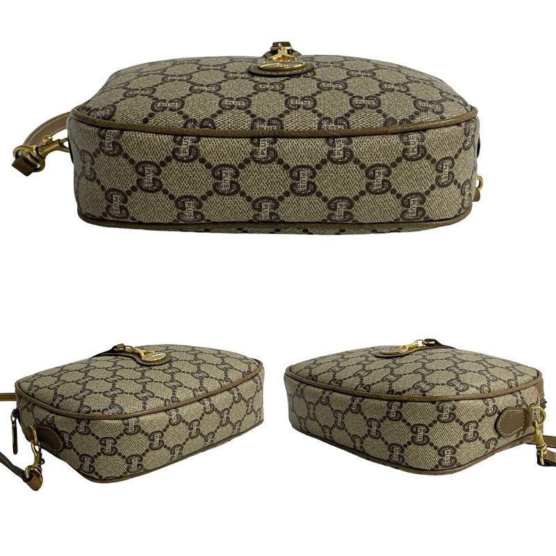 Gucci Vintage Plus GG Logo Leather Mini Shoulder Bag Pochette