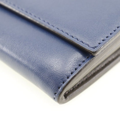 Fendi Peekaboo 8m0377 Calf Navy Women's Long Wallet