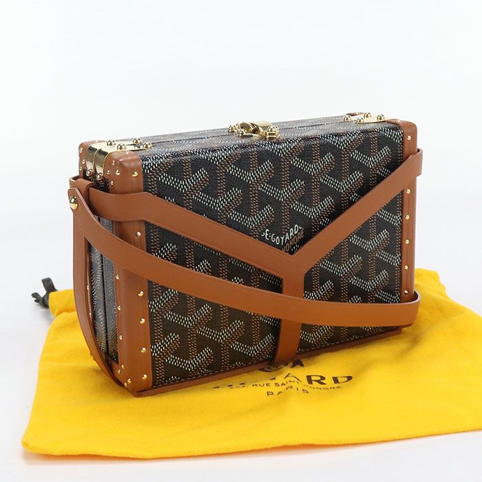 Goyard Minaudiere Trunk Bag Shoulder Bag Goyard Din Canvas Minaudiere Trunk Bag
