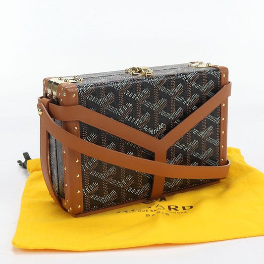 Goyard Minaudiere Trunk Bag Shoulder Bag Goyard Din Canvas Minaudiere Trunk Bag
