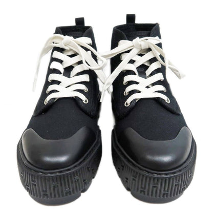 Hermes Shorts Itinerelle Size 37.5 Black Canvas Women's Shoes Women's