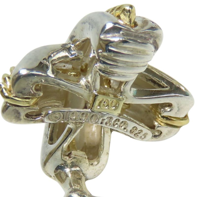 Tiffany & Co Earring Signature Silver 925 18K Yellow Gold Approx 8.6g Silver