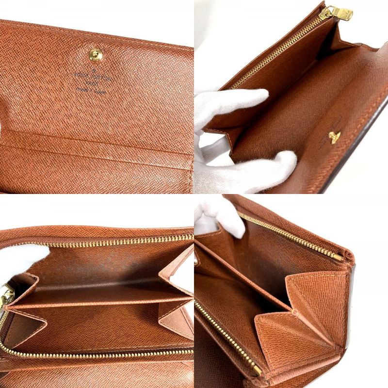 Louis Vuitton Bifold Wallet Portefeuille Trésor M61736 Monogram Canvas Brown