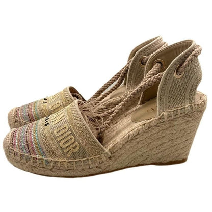 Dior Espadrilles Kdp788mlu Siz36.5 Women's Lace Up Christian Dior