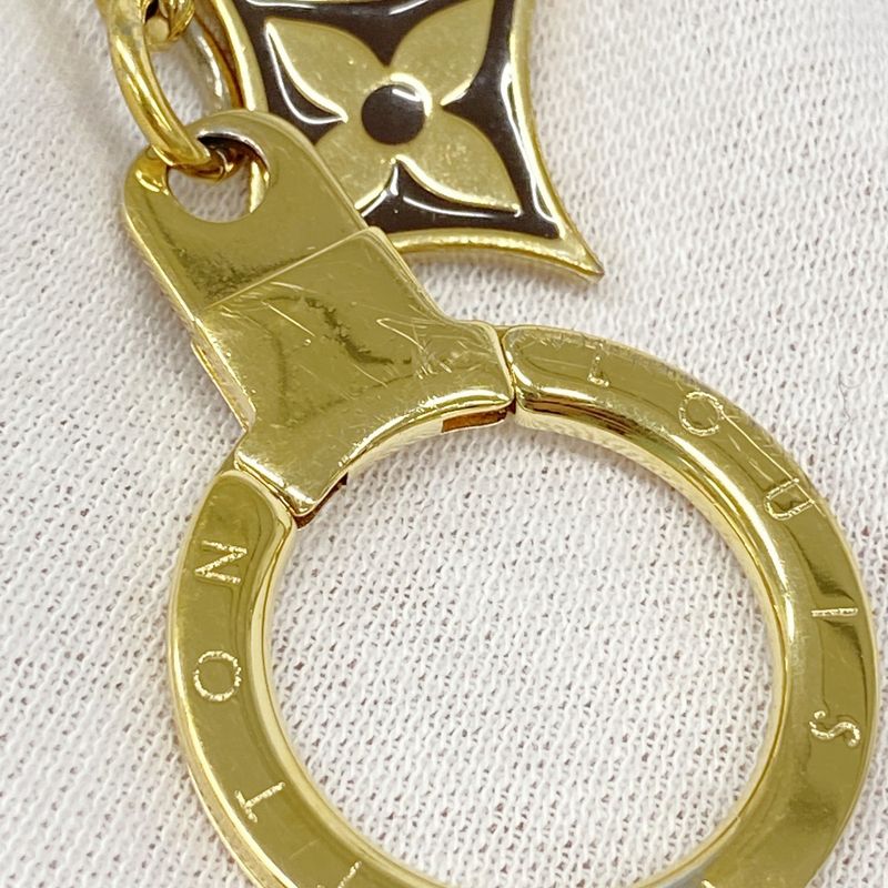 Louis Vuitton Key Holder Chain Spring Street M00540 Gold Multicolor Women's