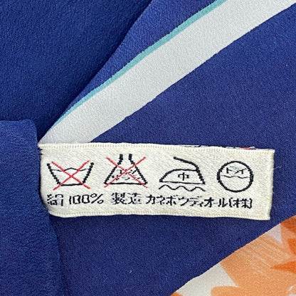 Christian DIOR Scarf Silk Floral Pattern Logo Multicolor