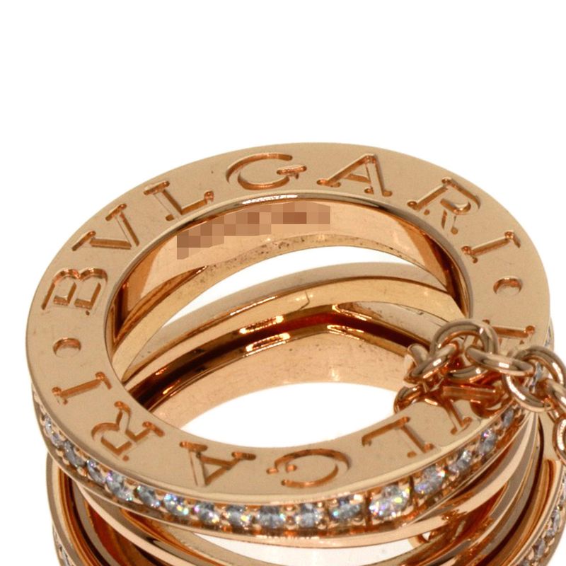 Bvlgari B-zero1 Bee Zero1 Design Legend Diamond Necklace 18K Pink Gold Ladies