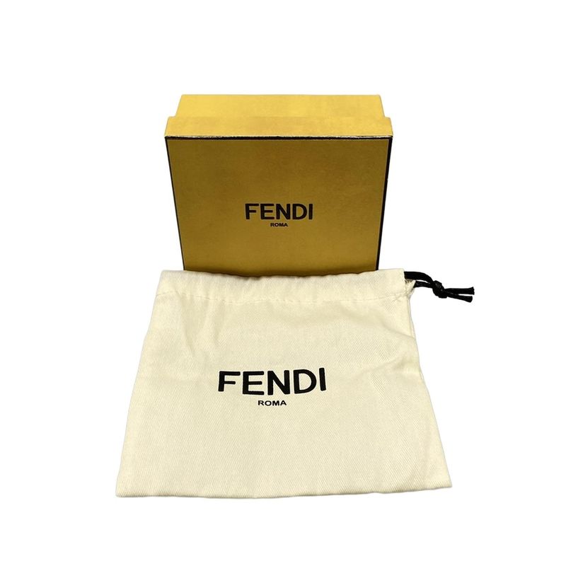 Fendi Trifold Wallet Micro Trifold Wallet 8m0395 Gold Leather